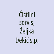 Čistilni servis, Željka Đekić s.p. - Logotip