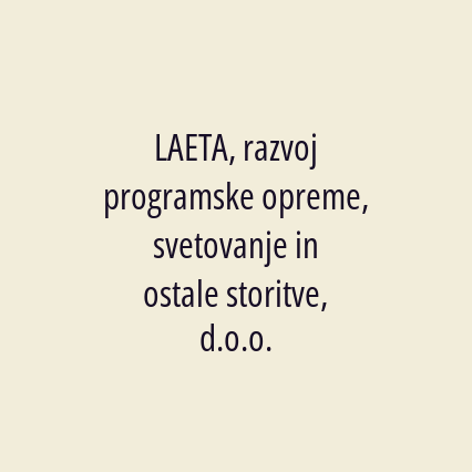 LAETA, razvoj programske opreme, svetovanje in ostale storitve, d.o.o. - Logotip