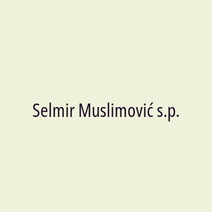 Selmir Muslimović s.p.