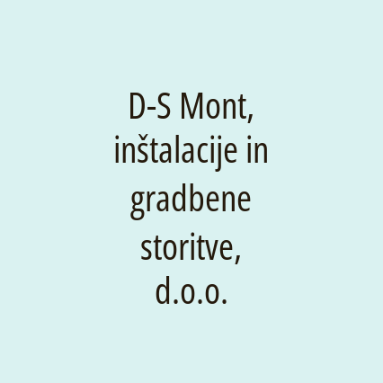 D-S Mont, inštalacije in gradbene storitve, d.o.o. - Logotip