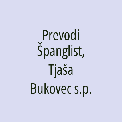 Prevodi Španglist, Tjaša Bukovec s.p.