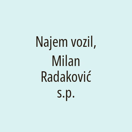 Najem vozil, Milan Radaković s.p. - Logotip