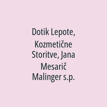 Dotik Lepote, Kozmetične Storitve, Jana Mesarič Malinger s.p. - Logotip