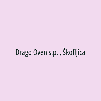 Drago Oven s.p. , Škofljica - Logotip