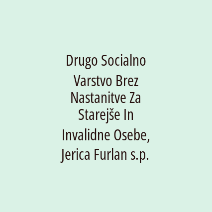 Drugo Socialno Varstvo Brez Nastanitve Za Starejše In Invalidne Osebe, Jerica Furlan s.p. - Logotip