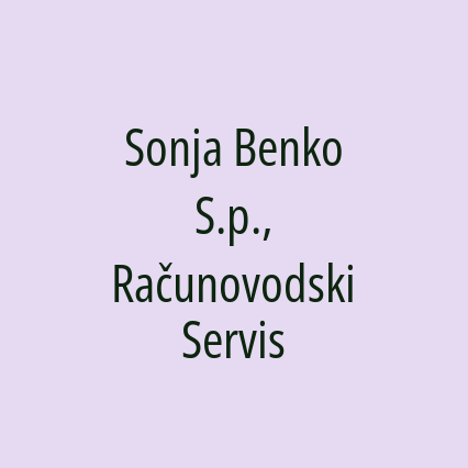 Sonja Benko S.p., Računovodski Servis