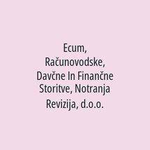 Ecum, Računovodske, Davčne In Finančne Storitve, Notranja Revizija, d.o.o. - Logotip