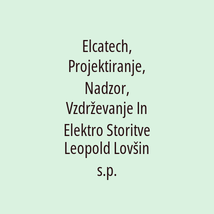 Elcatech, Projektiranje, Nadzor, Vzdrževanje In Elektro Storitve Leopold Lovšin s.p. - Logotip