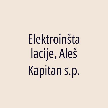 Elektroinštalacije, Aleš Kapitan s.p. - Logotip