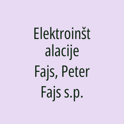 Elektroinštalacije Fajs, Peter Fajs s.p. - Logotip