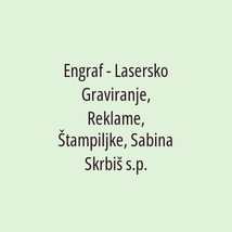 Engraf - Lasersko Graviranje, Reklame, Štampiljke, Sabina Skrbiš s.p. - Logotip