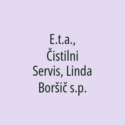 E.t.a., Čistilni Servis, Linda Boršič s.p. - Logotip