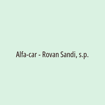 Alfa-car - Rovan Sandi, s.p. - Logotip