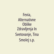 Fevia, Alternativne Oblike Zdravljenja In Svetovanje, Tina Smolej s.p. - Logotip