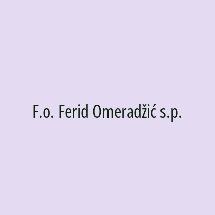 F.o. Ferid Omeradžić s.p. - Logotip