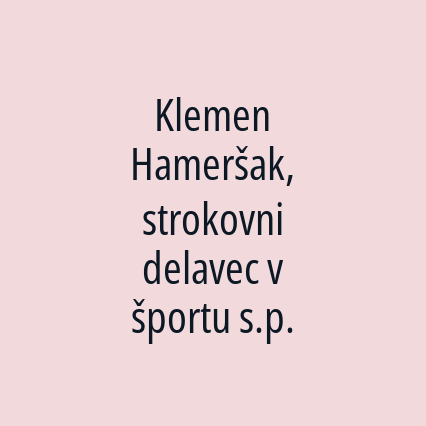 Klemen Hameršak, strokovni delavec v športu s.p. - Logotip