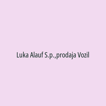 Luka Alauf S.p.,prodaja Vozil - Logotip