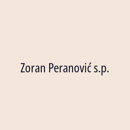 Zoran Peranović s.p.