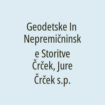 Geodetske In Nepremičninske Storitve Črček, Jure Črček s.p. - Logotip