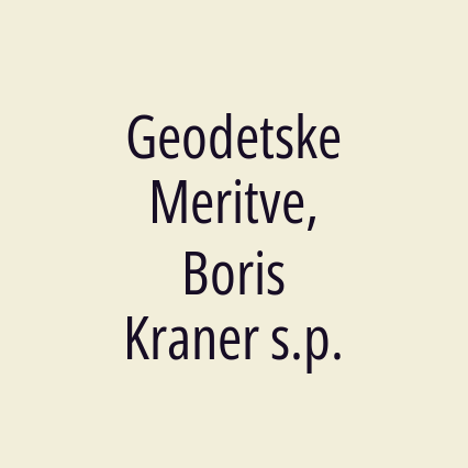 Geodetske Meritve, Boris Kraner s.p. - Logotip