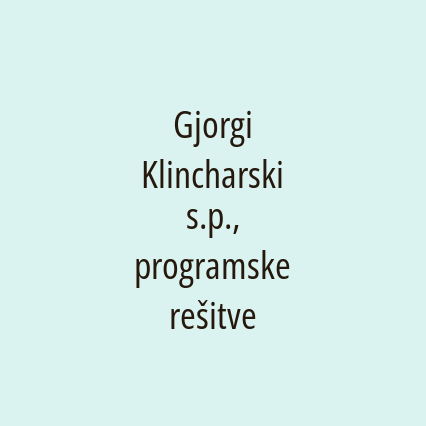 Gjorgi Klincharski s.p., programske rešitve - Logotip