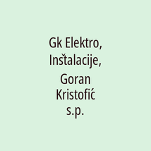 Gk Elektro, Inštalacije, Goran Kristofić s.p. - Logotip