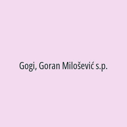 Gogi, Goran Milošević s.p. - Logotip