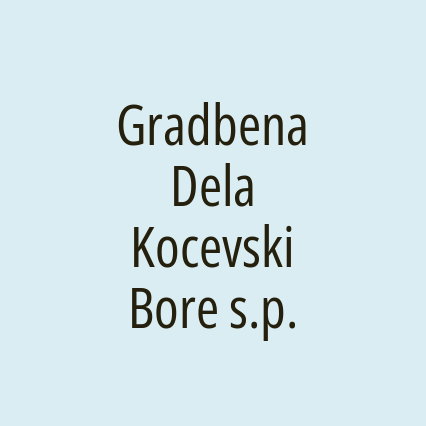 Gradbena Dela Kocevski Bore s.p. - Logotip