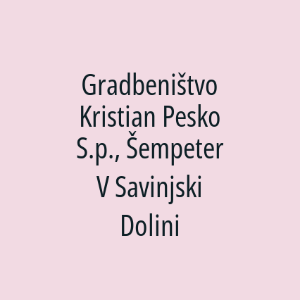 Gradbeništvo Kristian Pesko S.p., Šempeter V Savinjski Dolini - Logotip