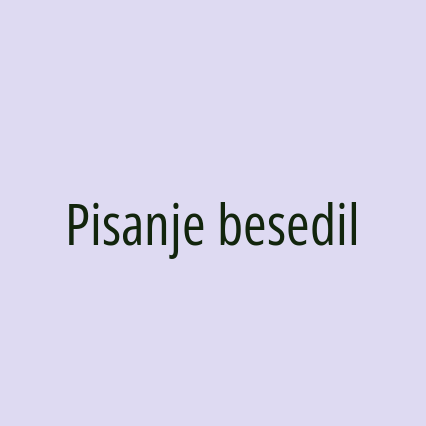 Pisanje besedil