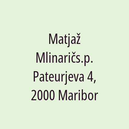 Matjaž Mlinaričs.p. Pateurjeva 4, 2000 Maribor - Logotip