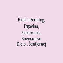 Hitek Inženiring, Trgovina, Elektronika, Kovinarstvo D.o.o., Šentjernej - Logotip