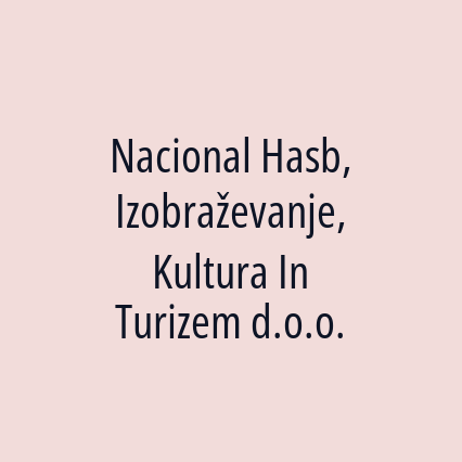 Nacional Hasb, Izobraževanje, Kultura In Turizem d.o.o. - Logotip