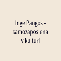 Inge Pangos - samozaposlena v kulturi - Logotip