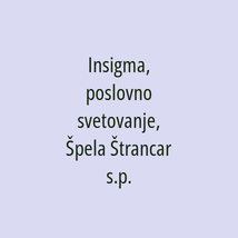 Insigma, poslovno svetovanje, Špela Štrancar s.p. - Logotip