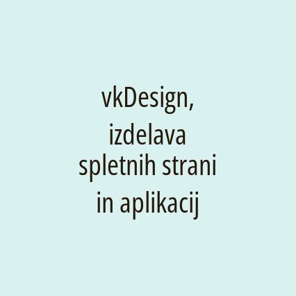 vkDesign, izdelava spletnih strani in aplikacij