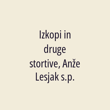 Izkopi in druge stortive, Anže Lesjak s.p. - Logotip