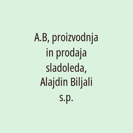 A.B, proizvodnja in prodaja sladoleda, Alajdin Biljali s.p. - Logotip