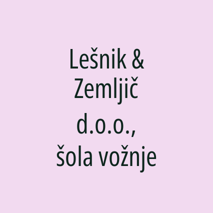 Lešnik & Zemljič d.o.o., šola vožnje - Logotip