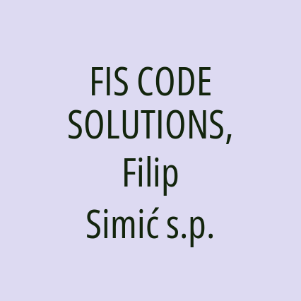 FIS CODE SOLUTIONS, Filip Simić s.p.