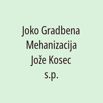 Joko Gradbena Mehanizacija Jože Kosec s.p. - Logotip