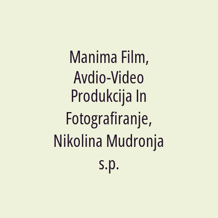 Manima Film, Avdio-Video Produkcija In Fotografiranje, Nikolina Mudronja s.p. - Logotip