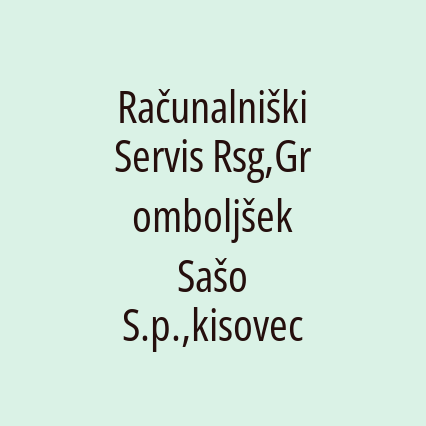 Računalniški Servis Rsg,Gromboljšek Sašo S.p.,kisovec - Logotip