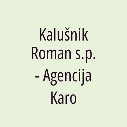 Kalušnik Roman s.p. - Agencija Karo - Logotip