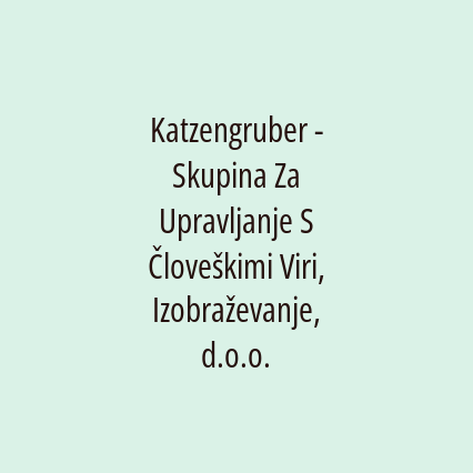 Katzengruber - Skupina Za Upravljanje S Človeškimi Viri, Izobraževanje, d.o.o. - Logotip