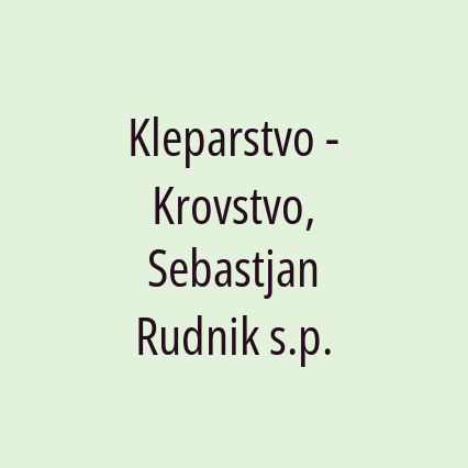 Kleparstvo - Krovstvo, Sebastjan Rudnik s.p. - Logotip