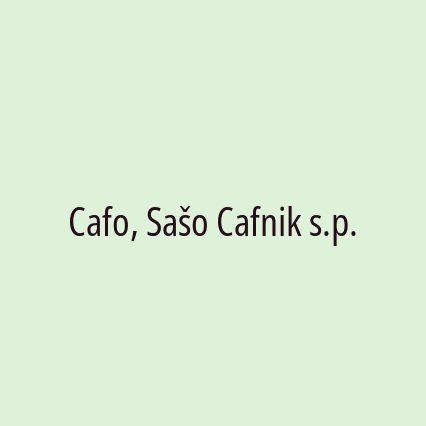 Cafo, Sašo Cafnik s.p.