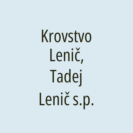 Krovstvo Lenič, Tadej Lenič s.p. - Logotip