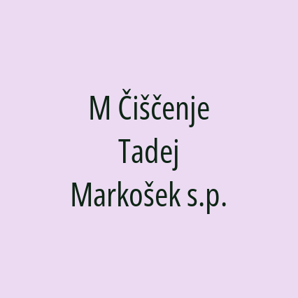 M Čiščenje Tadej Markošek s.p. - Logotip