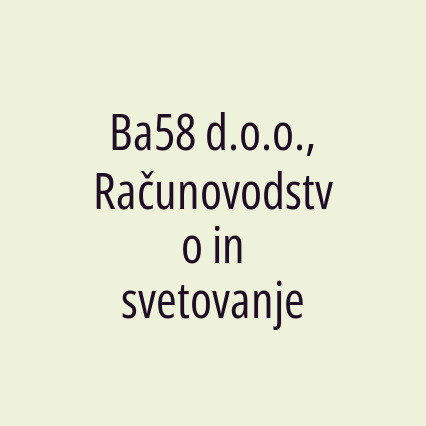 Ba58 d.o.o., Računovodstvo in svetovanje - Logotip